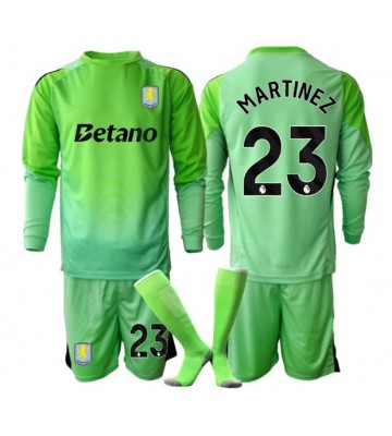 Aston Villa Emiliano Martinez #23 Goalkeeper Replica Away Stadium Kit for Kids 2025-26 Long Sleeve (+ pants)